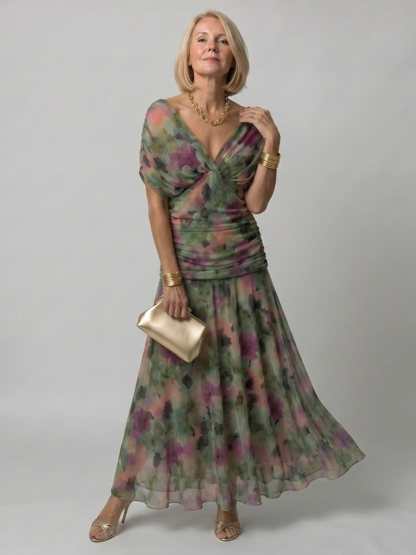 Calen | Off Shoulder Midi Dress – Lightweight and Comfortable Style for Women