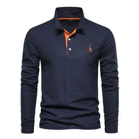 Miles | Classic Cotton Long-Sleeve Polo Shirt