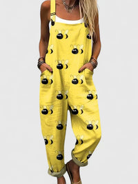 Emily | Playful And Cozy Bee Print Jumpsuit