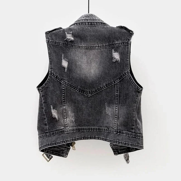 Liam | Edgy And Rugged Distressed Denim Vest