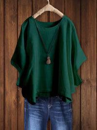 Maya | Casual Dolman Sleeve Round Neck Tunic Top