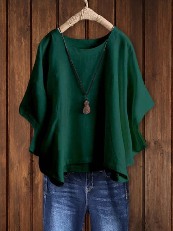 Maya | Casual Dolman Sleeve Round Neck Tunic Top