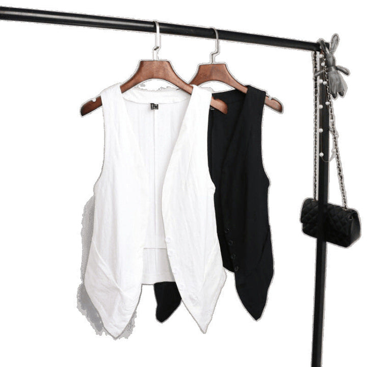 Mia | Chic Lightweight Asymmetrical Linen Vest