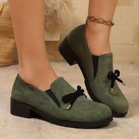 Julia | Graceful and Versatile Bow Detail Slip-On Loafers