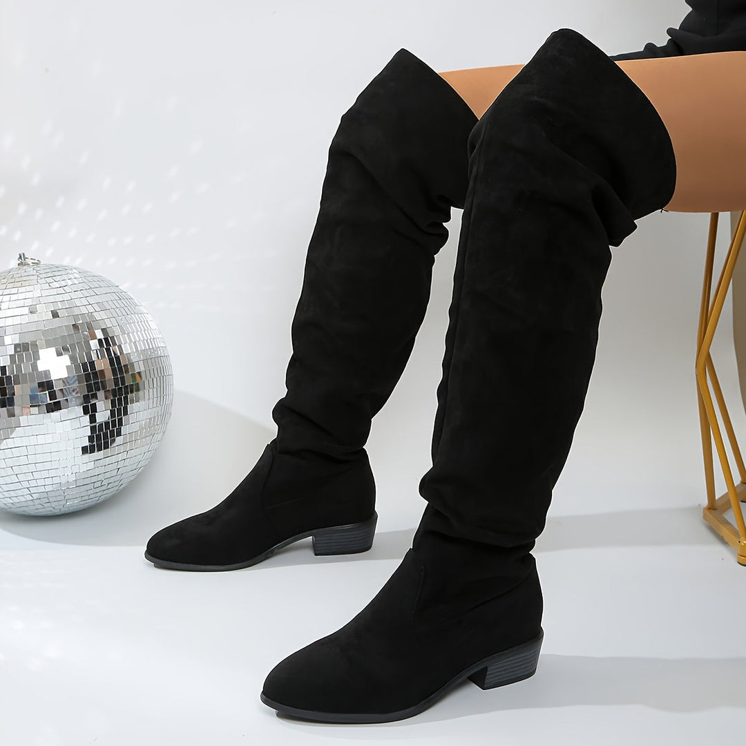 Natalia | Chic Slouchy Over The Knee High Boots