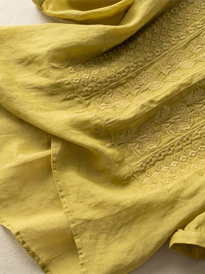 Sienna | Embroidered Scoop-Neck Blouse for Women