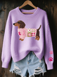 Eve | Elegant And Playful Dachshund Knitted Sweater