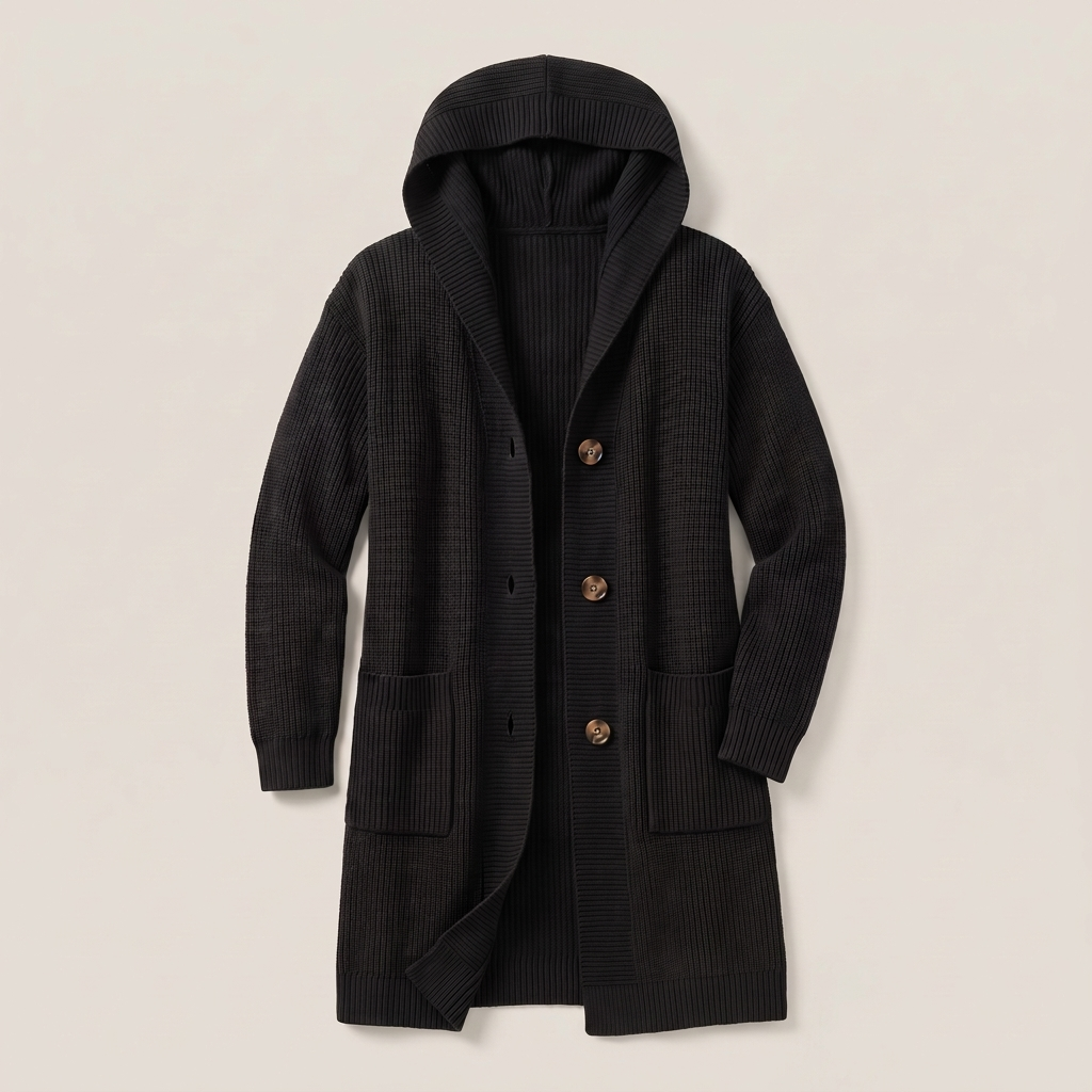Waverly | Hooded Cardigan – Cozy Wool-Blend Layer for Women