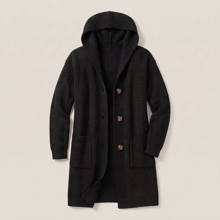 Waverly | Hooded Cardigan – Cozy Wool-Blend Layer for Women
