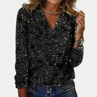 Bethany | Glamorous Sequin V-Neck Party Top