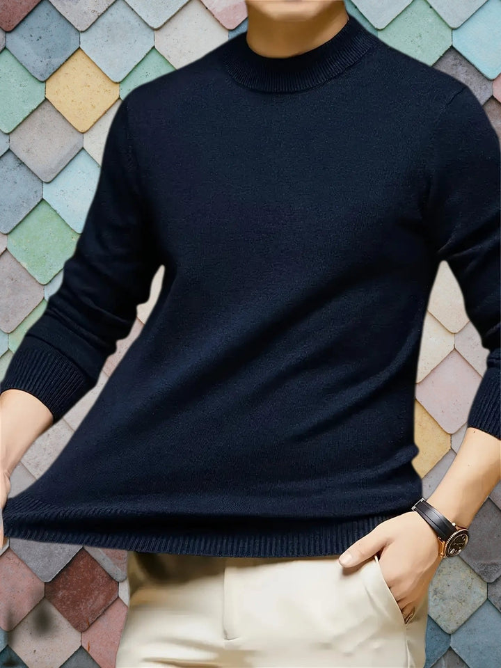 Jonah | Mock Neck Knit Sweater for Men – Comfortable Everyday Style