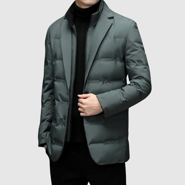 Lurevo | Puffer Jacket – Slim Profile Winter Coat for Men