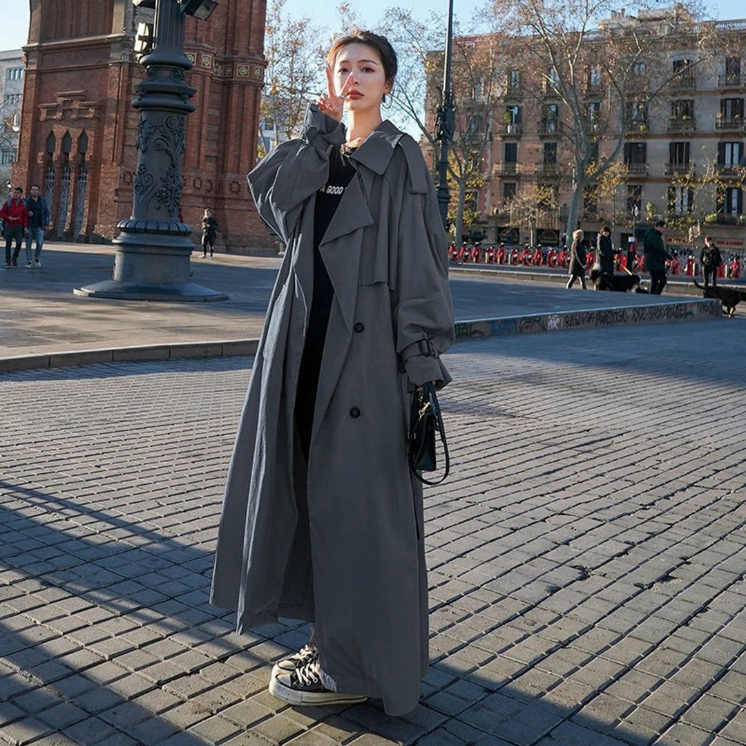 Erin | Oversized Double-Breasted Maxi Trench Coat