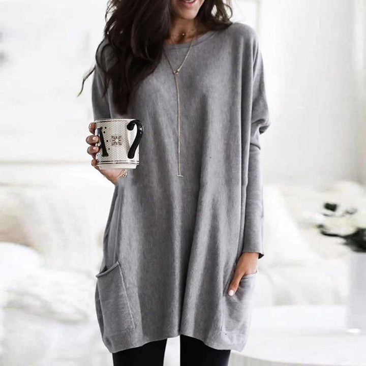 Evelyn | Cozy And Stylish Oversized Pocket Tunic Sweater