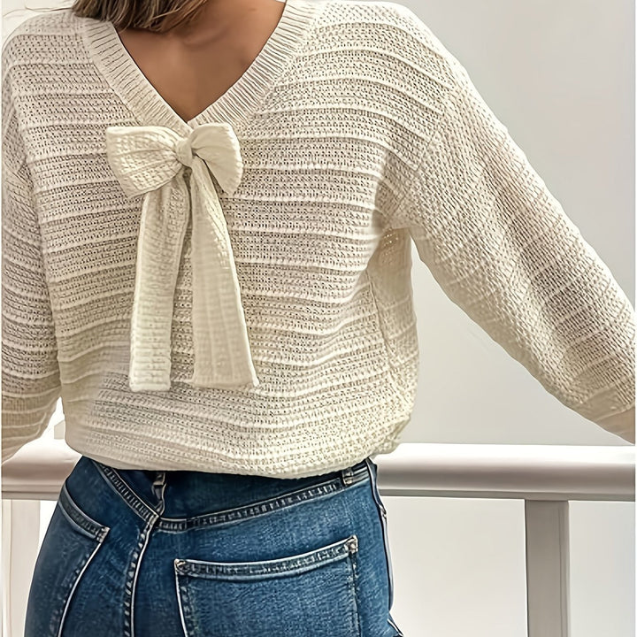 Imogen | Bow-Detail Knit Sweater for Women