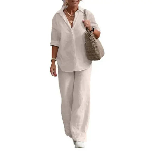 Chloe | Breathable And Luxurious Linen Two Piece Set