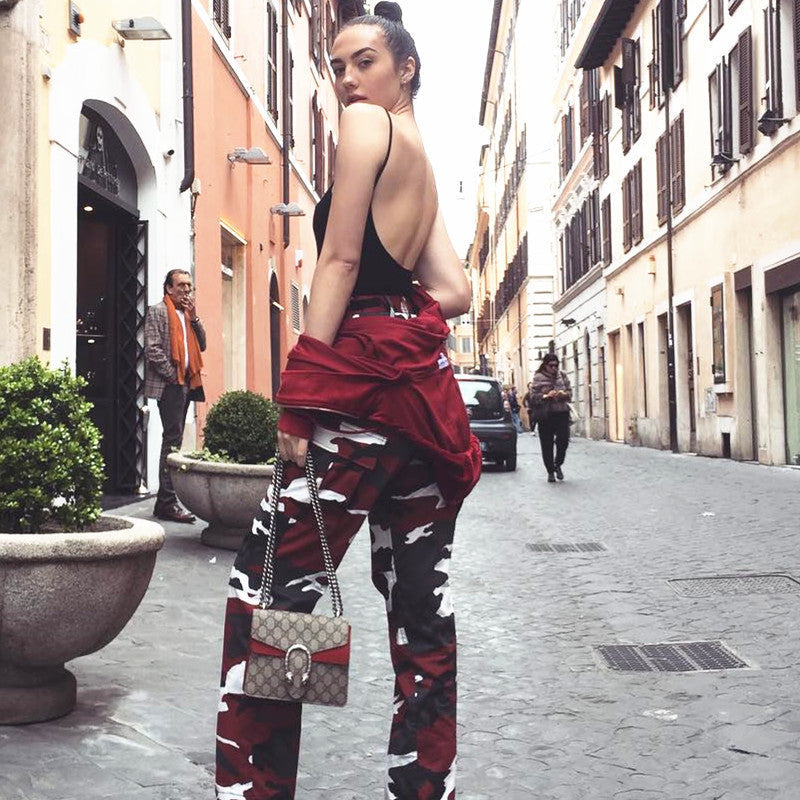 Maya | Edgy And Stylish Camouflage Cargo Pants