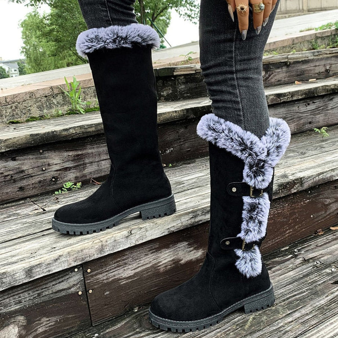 Jennifer | Cozy Fur-Trimmed Knee High Boots for Winter