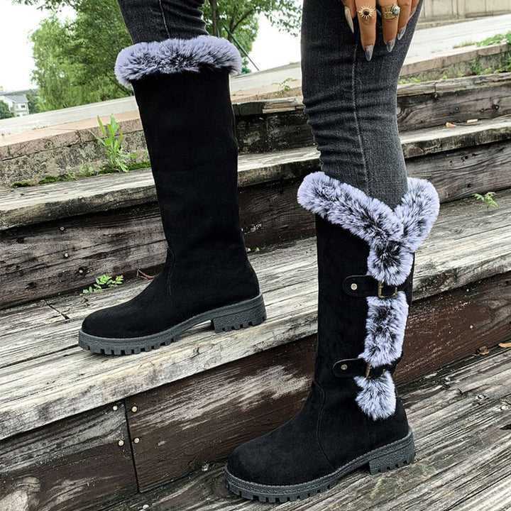 Jennifer | Cozy Fur-Trimmed Knee High Boots for Winter