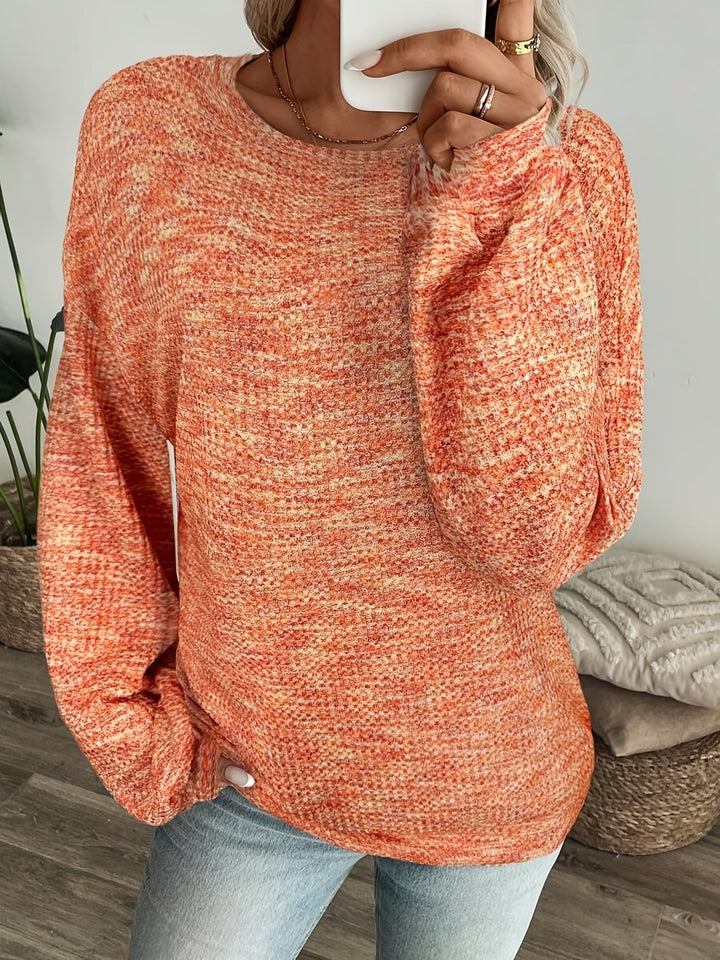 Katrina | Waffle-Knit Sweater – Cozy Relaxed Style for Women