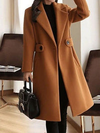 Camille | Timeless and Cozy Long Wool-Blend Trench Coat