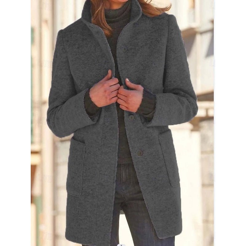 Felicity | Stand-Collar Coat – Timeless Everyday Elegance for Women