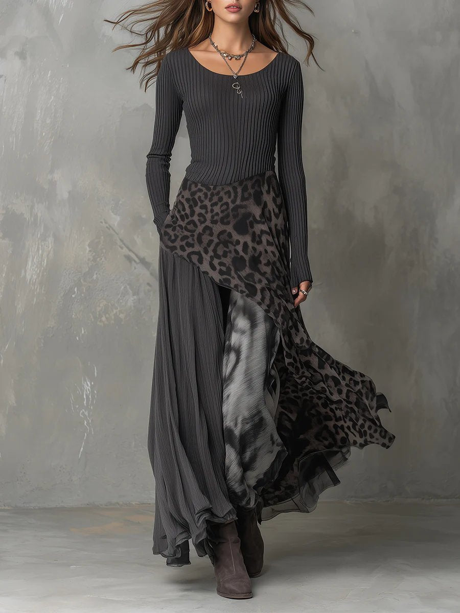 Clara | Modern Boho Long-Sleeved Maxi Dress