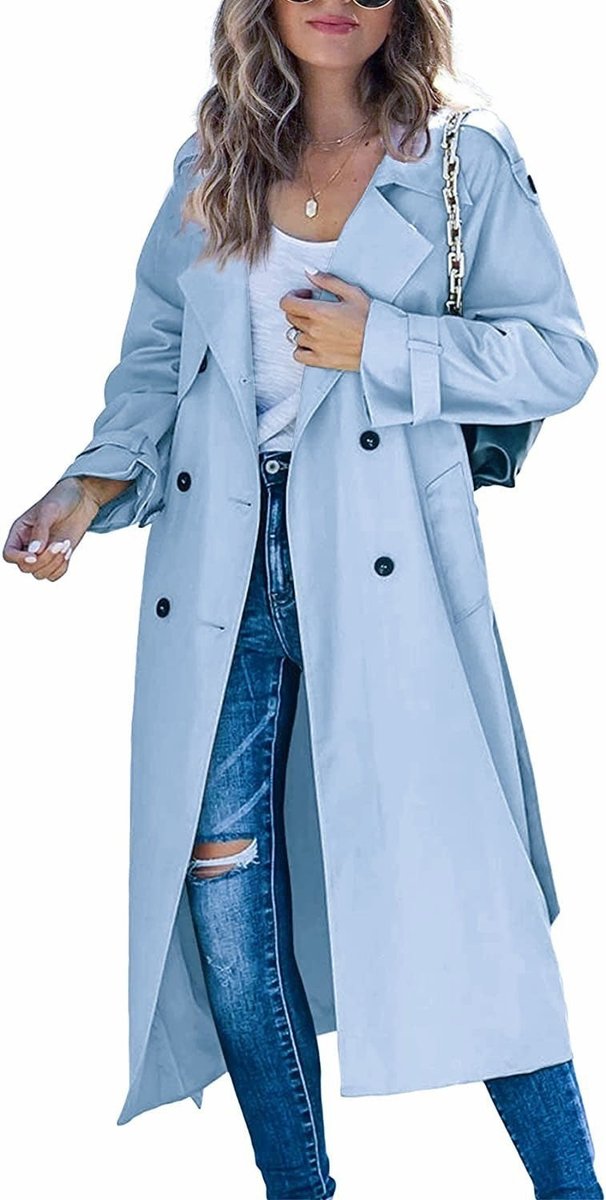 Isabella | Relaxed Double-Breasted Belted Trench Coat