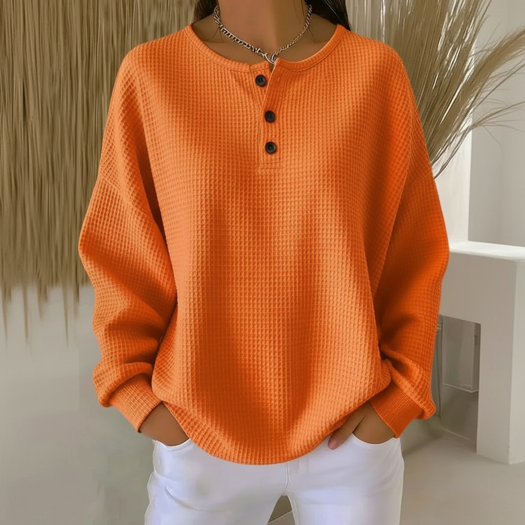 Hannah | Cozy And Versatile Waffle Knit Sweater