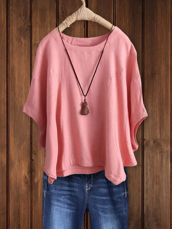 Maya | Casual Dolman Sleeve Round Neck Tunic Top