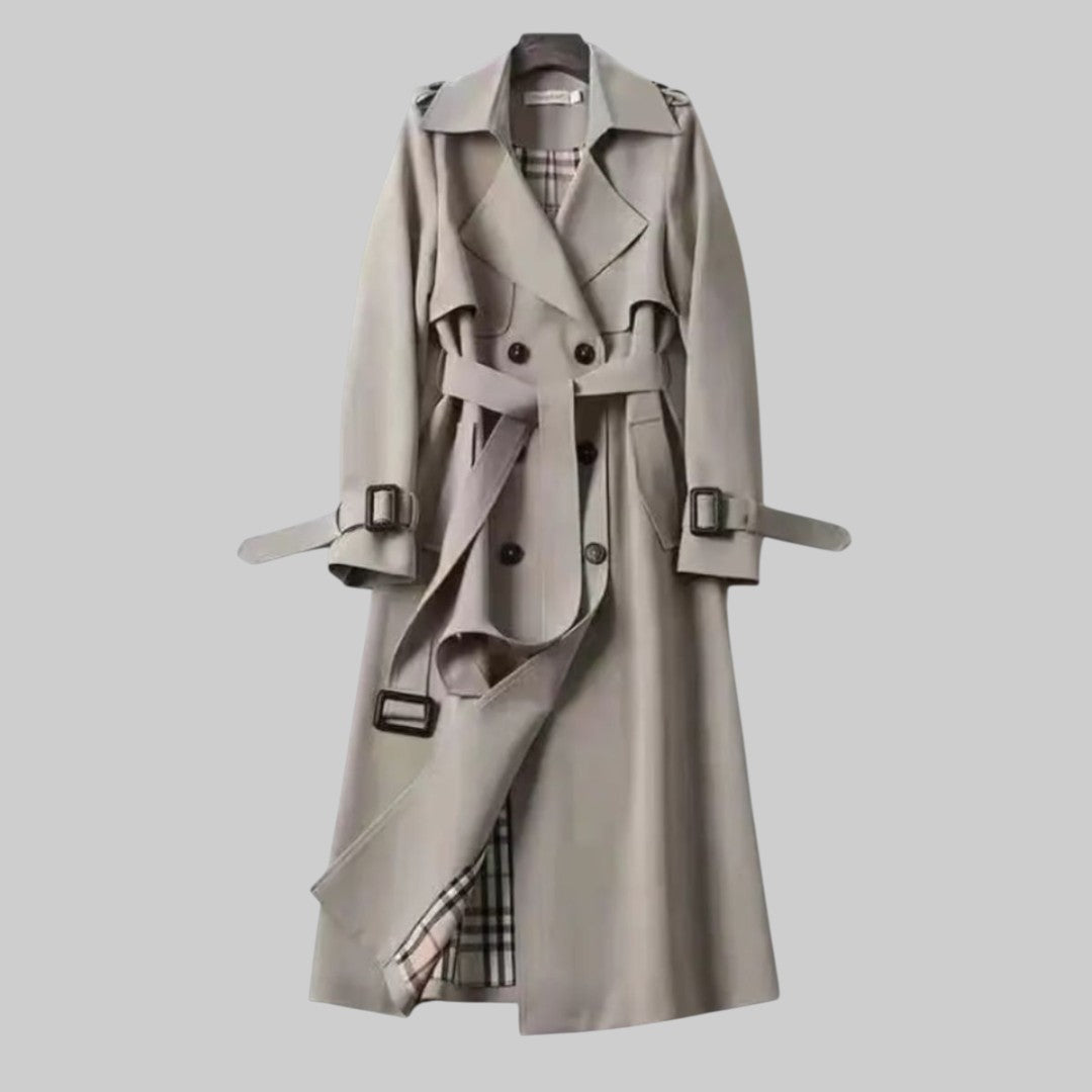 Madison | Elegant Long Belted Trench Coat