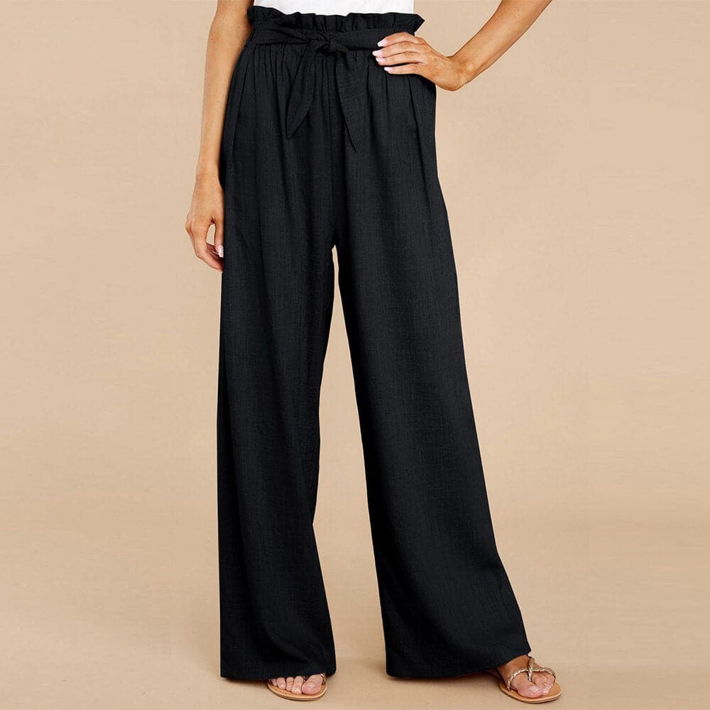 Seraphina | High-Waisted Tie-Belt Wide Leg Pants
