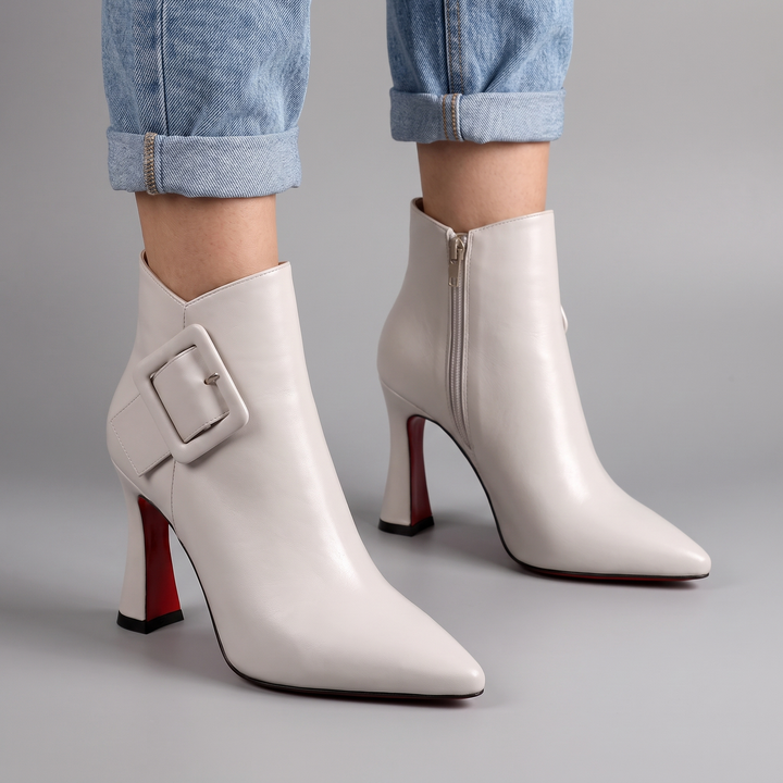 Isabelle | Strap Detail Boots – Elegant Ankle Style for Women