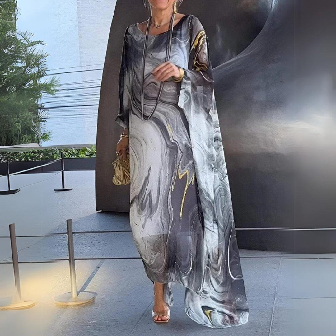 Luna | Oversized Long-Sleeved Flowing Maxi Dress