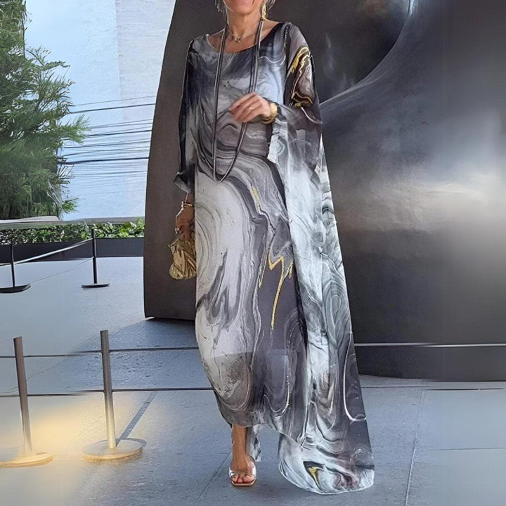 Luna | Oversized Long-Sleeved Flowing Maxi Dress