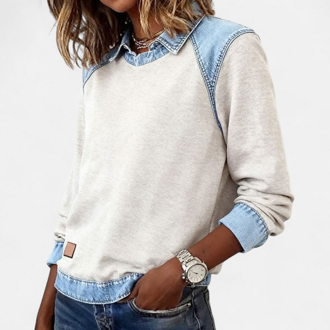 Gemma | Modern And Comfortable Long-Sleeve Knit Sweatshirt