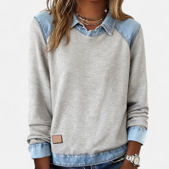 Gemma | Modern And Comfortable Long-Sleeve Knit Sweatshirt