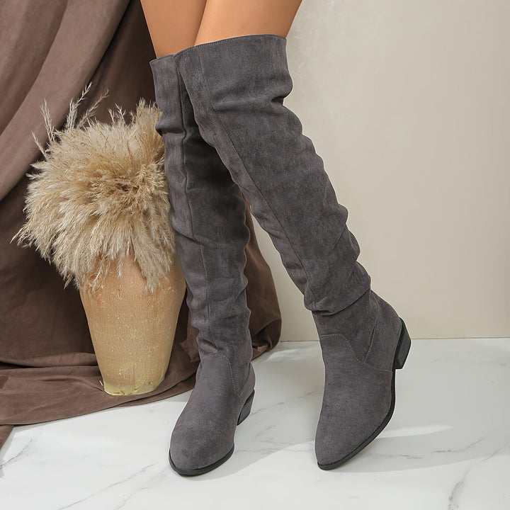 Natalia | Chic Slouchy Over The Knee High Boots