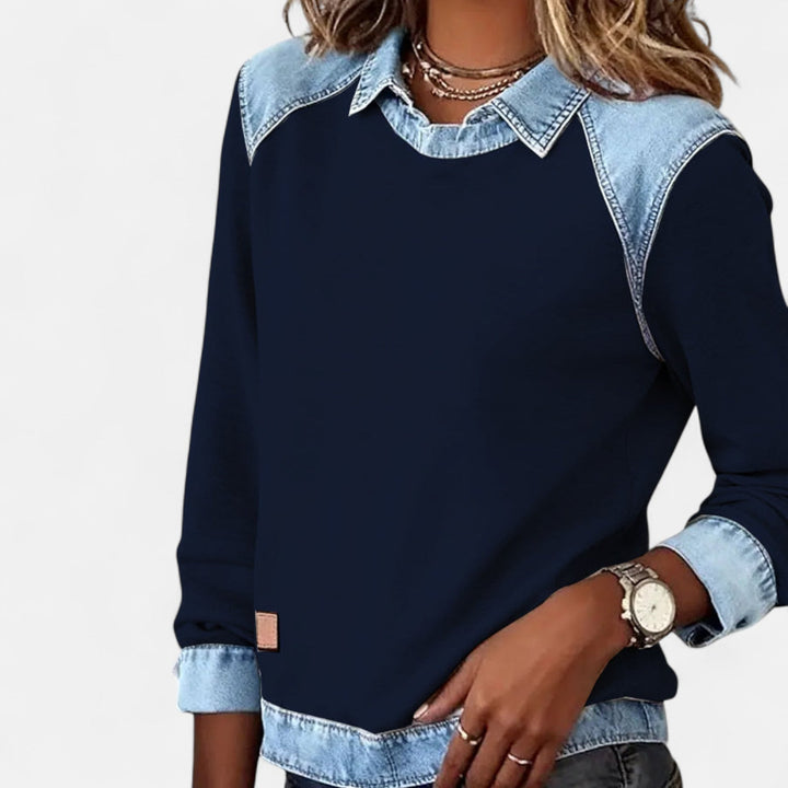 Gemma | Modern And Comfortable Long-Sleeve Knit Sweatshirt