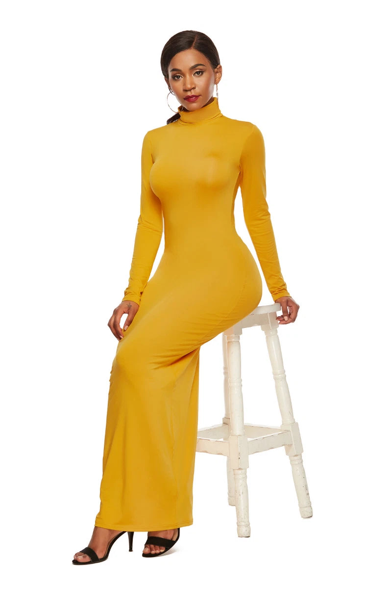 Jaleesa| Abito lungo elegante a maniche lunghe